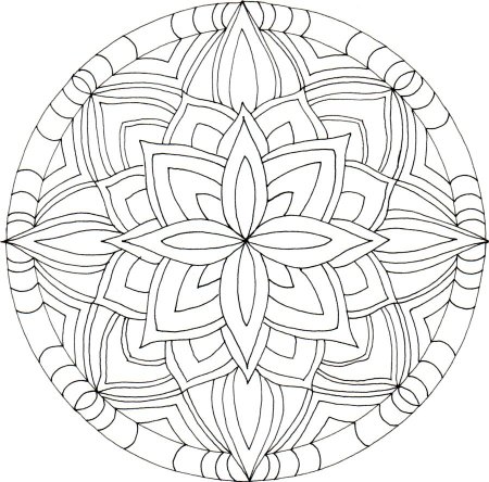 Раскраска Мандала