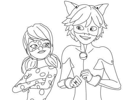 Разукрашка леди баг и СУПЕРКОТ