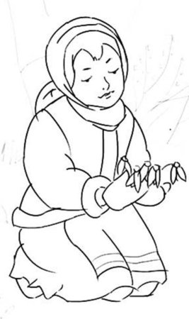 Двенадцать месяцев раскраска