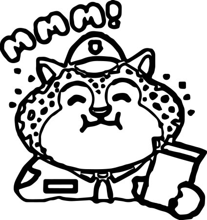 Кот Басик нарисованный