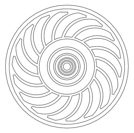 Спираль трафарет