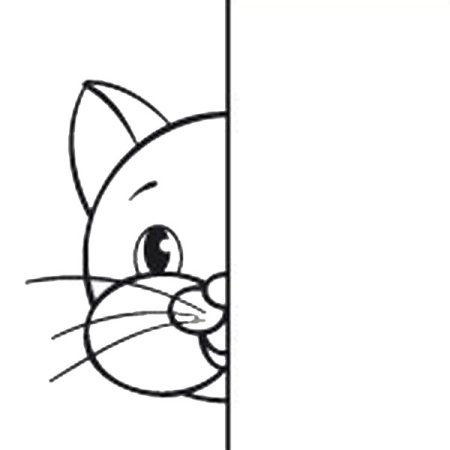 Раскраска дорисуй половинку