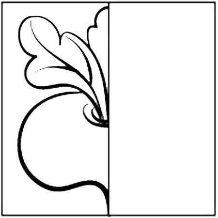 Овощи дорисуй половинку