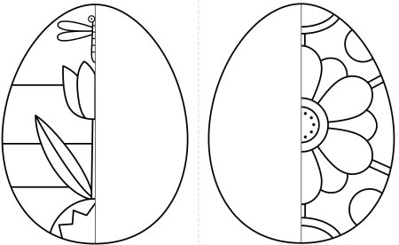 Раскраска дорисуй половинку