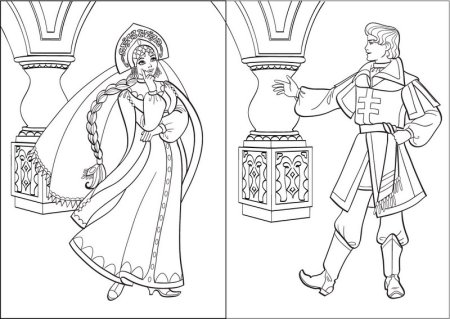 Иллюстрации к сказке о царе Салтане Пушкина