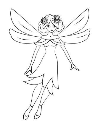 Раскраска Барби Марипоса и принцесса Фея