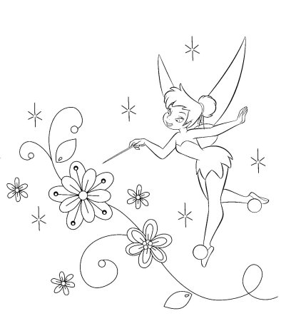 Разукрашки для девочек феи