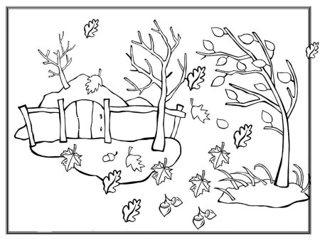 Краски осени раскраска