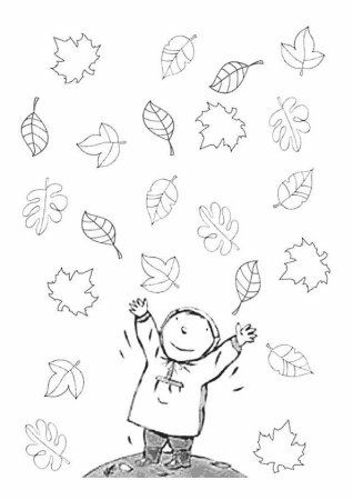 Осенний листопад раскраска для детей