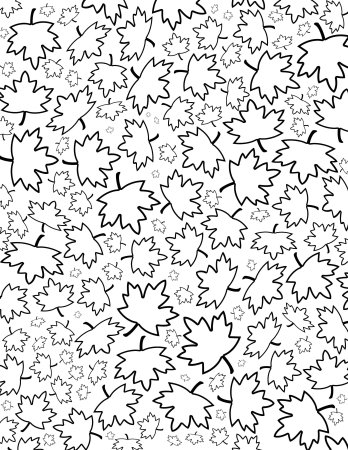 Листопад раскраска для детей