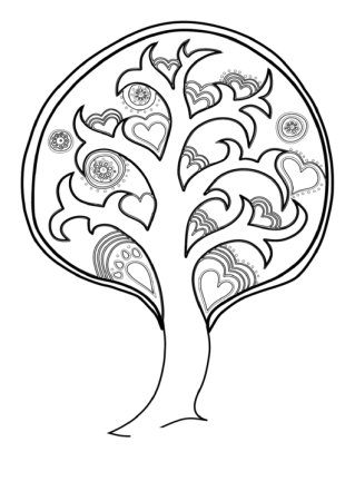 Древо жизни раскраска для детей