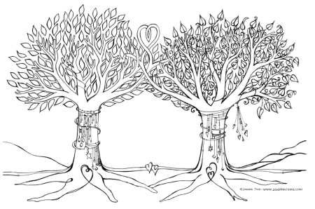 Семейное дерево раскраска