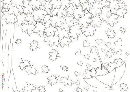 Раскраски осень красивые