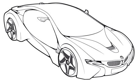 Раскраски машинки BMW i8