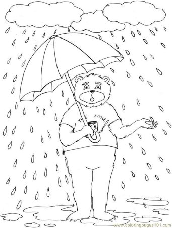Раскраски для малышей дождик