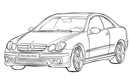 Раскраска Мерседес CLS 63