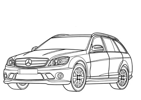 Раскраска Мерседес w204