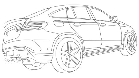 Mercedes Benz e 300 раскраска