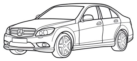 Mercedes Benz w210 раскраска