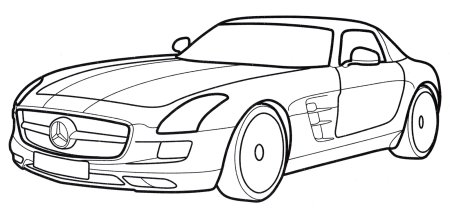Mercedes Benz w124 раскраска
