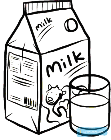 Раскраска молоко в молочнике – Математические картинки