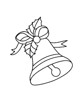 Новогодние колокольчики раскраска