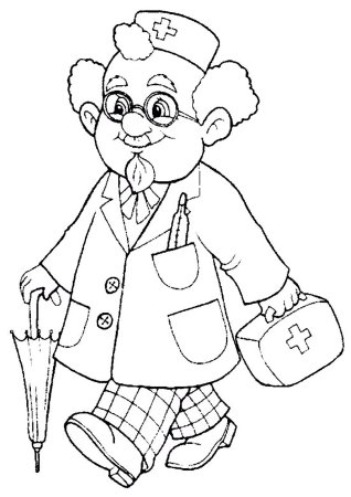 Чуковский корней Иванович раскраски Айболит