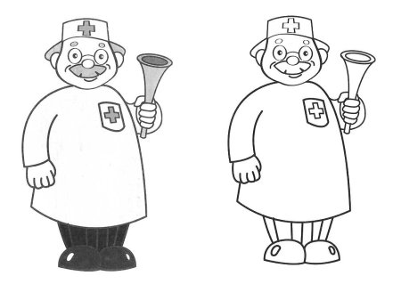 Картинки раскраски доктор
