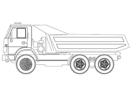 Раскраска КАМАЗ 5350