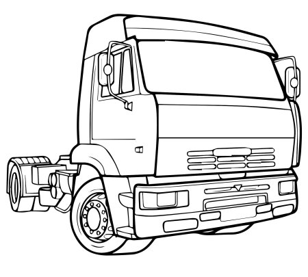 Раскраски КАМАЗ 55111 самосвал