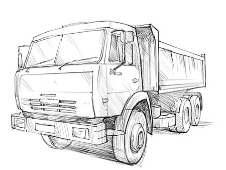 Раскраска КАМАЗ 5511