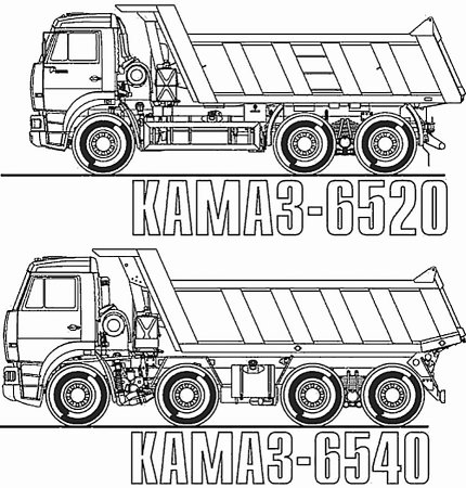 Раскраска КАМАЗ 5350