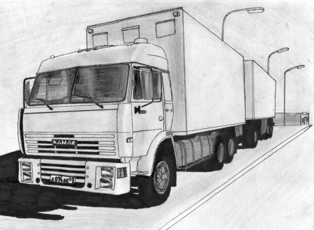 Раскраска грузовик Volvo fh12