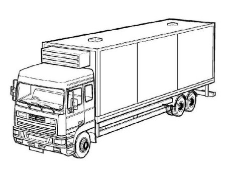 Раскраска машины КАМАЗ 5410