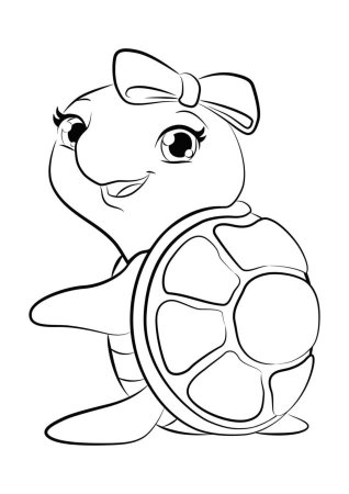 Черепаха раскраска для детей