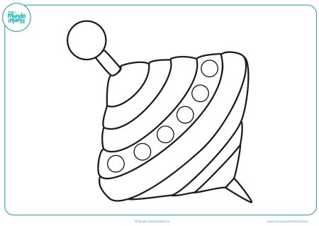 Юла раскраска для детей