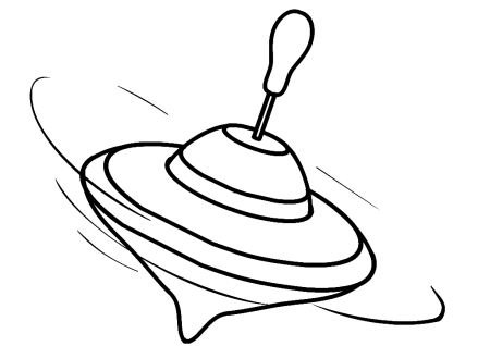 Юла раскраска для детей