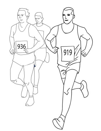 Спорт легкая атлетика раскраски для детей