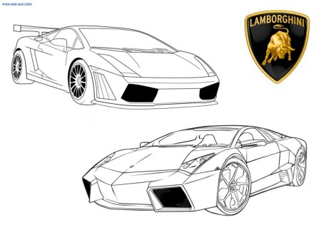 Раскраска Lamborghini Gallardo