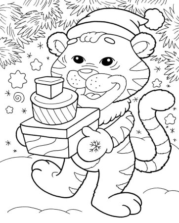 Раскраски новогодние венки