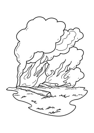 Лес раскраска для детей