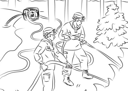 Лесной пожар раскраска для детей