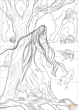 Су анасы раскраска