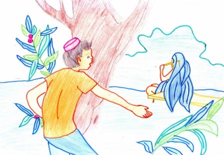 Раскраска подводный мир с русалкой