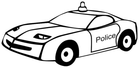 Раскраска машинки полиция