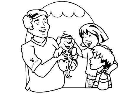 Семья картинка для детей раскраска