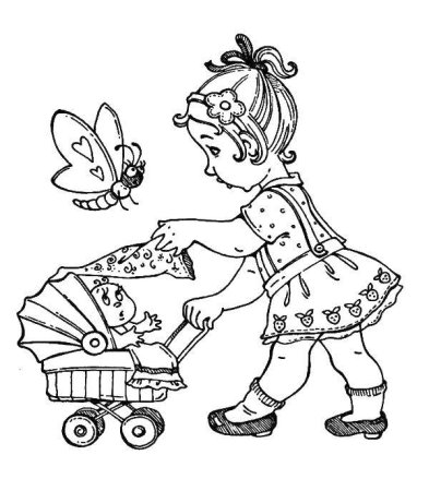 Раскраска 8 марта для детей