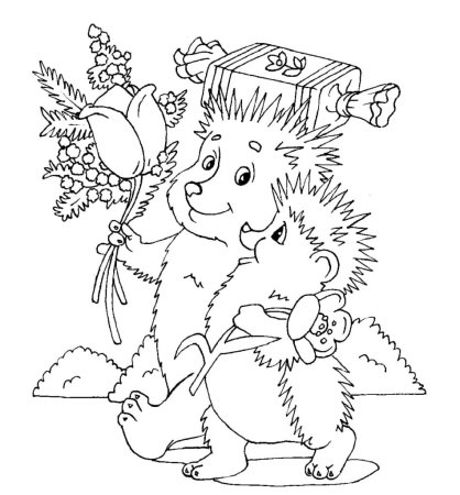 Зимние картинки разукрашки