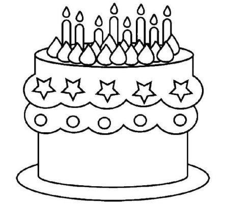 С днем рождения раскраска для детей