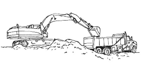Раскраска: дорожно-строительная техника